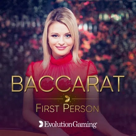 First Person Baccarat online game logo by Evolution on wintopia-casino.pl